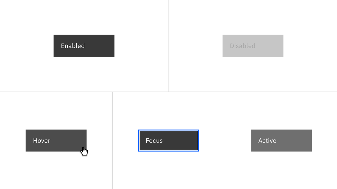 Secondary button states and color